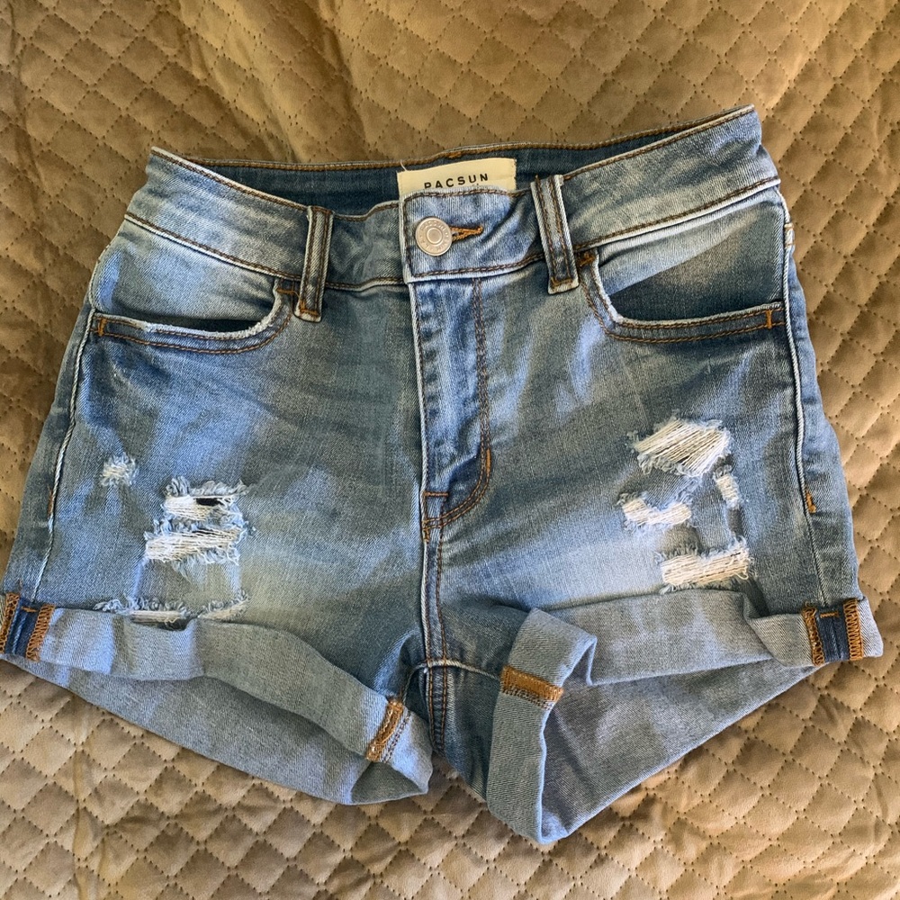 pacsun super stretch denim shorts !